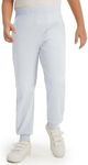 M MAELREG Boys' Activewear Pants Fleece Joggers with 2 Back Zipper Pockets Cuffed Ankles Athletic Casual Sweatpants Misty Grey
