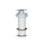 InArt Pop-up Brass Basin Drainer/Waste Coupling/Waste Kit for Bathroom Wash Basin/Vessel Sink White Color 5 Inch Brass Full Threaded Pop Up Waste Coupling 32 MM