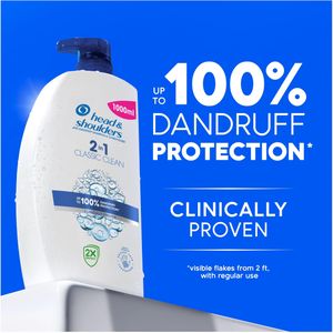 Head & Shoulders 2-in-1 Anti-Dandruff Shampoo, Classic Clean, 1000ml