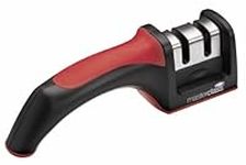 MasterClass 2-Stage Pull-Through Knife Sharpener and Honer, Black/Red