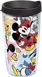 Tervis Disney - Classic Characters Tumbler with Wrap and Black Lid, Plastic, 16 Fluid_Ounces, Clear