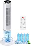 hifresh Personal Air Cooler for Home, 107CM Portable Fan, Touch & Remote Control, 4 Mode& 3 Speed, 26Ft Air Throw, 12H Timer, 4 Ice Packs, Auto Rotation, Low Power Consumption Tower Cooler for Room