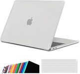 iNeseon Case Compatible with Macbook Air 13 Inch A2337(M1)/A2179/A1932, Hard Cover Case and Keyboard Cover for 2021/2020/2019/2018 MacBook Air 13 Retina, Frosted Clear
