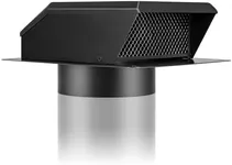GROWNEER Roof Vent 6 Inch, Removable Roof Vent for Houses, Galvanized Steel Roof Exhaust Vent for Ventilation System-with Damper, Rainproof and Snowproof
