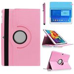 Case for Samsung Galaxy Tab S3 9.7 inch 2017 (SM-T820 SM-T825),360 Degree Rotating Stand Case Smart Full Protective Cover,with Stylus Pen,Screen Film (Pink)