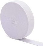 Thick White Elastic Bands for Sewing SEWAK Waistband 50mm 5 Meters 2 inch Wide Roll of Elastic, Dressmaking, Headbands, Trouser, Wig Band and DIY Craft (White - 50MM - 5M)