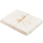 25 Sheets Watercolour Paper A4, 300 GSM Handmade Paper Deckled Edge Paper Cotton Paper White Textured Paper for Watercolors, Wedding Invitations, Cards, Crafts