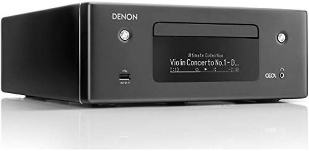 Denon Receiver RCD-N10, Bluetooth Receiver with Integrated CD Player, AM/FM Tuner, & Wi-Fi, for Smaller Rooms and Houses, Amazon Alexa Compatibility, Supports TV & More