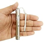 MILLOR Medical Pocket Moon Light Pen Torch for Doctors/Nurses/Students for Examine Eyes, Ears, Throat, and Mouth, Silver