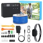 ZZWD Electric Wired Dog Fence System for 1 Pet – Includes 1 Waterproof Receiver Collar – In-Ground/Above-Ground Wired Pet Containment System