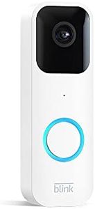 Blink Video Doorbell (newest model), Two-way audio, HD video, motion and chime app alerts, and Alexa enabled — wired or wire-free (White)