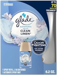 Glade Automatic Spray Refill and Holder Kit, Air Freshener for Home and Bathroom, Clean Linen, 6.2 Oz