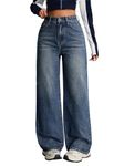 Nifty Women's Denim Stretchable High Waist Baggy Jeans for Women (1479_PBLU_28_Peacock_Blue_28)