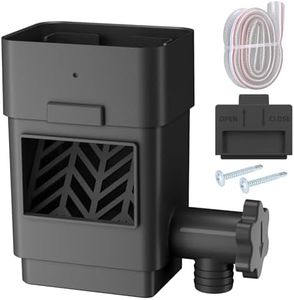Upgraded Rain Barrel Diverter Kit, Rainwater Collection System for 2''x3'' & 3''x4'' Downspout, Gutter Diverter for Rain Barrel with Enhanced Water Capacity, Filter, Adjustable Valve, Black