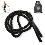 Bomvabe Weighted Skipping Rope for Adults Fitness, Heavy Jump Rope 2.75 lbs for Men Women, 9.8 ft Boxing Skipping Rope for Workout Muscles Building