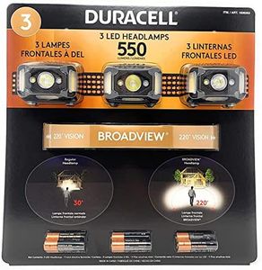 Duracell Broadview 3-LED Headlamps Pack of 3