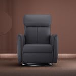 The Sleep Company Luxe Pro Massager Motorised Recliner | REVIVA-Luxe Massager Technology | Zero-Gravity Motorized Recline | Revolve Upto 270⁰ | Elegant Leatherette Upholstery | Grey