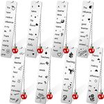 8 Pcs Teacher Appreciation Gift Teacher Bookmark with Apple Pendant It Takes a Big Heart Metal Bookmark Teacher Christmas Gift from Student for Teachers of Preschool, Elementary, High School, 8 Styles