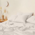 Kotton Culture Bed Sheets Double size Sheet Set 4 Piece 100% Egyptian Cotton 600 Thread Count Soft Bedding Luxury Hotel Sheets with Deep Pocket Snug Fit Smooth Sateen Weave (Ivory)