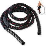 Jump Rope, 3lb Weighted Jump Rope for Fitness, 9.8ft Heavy Jumping Ropes for Exercise, Adult Workout Rope for Men & Women Improve Strength, Skipping Rope for Gym Training, Home Workout