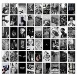 CodersParadise 54PCS Black White Aesthetic Picture for Wall Collage, 54 Set 4x6 inch, Chic Collage Print Kit, Dorm Photo Display, VSCO Posters for Bar,Cardstock