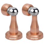 Plantex Stainless Steel 360 Degree 4 inch Door Magnet Stopper for Home/Office/Hotel Wall and Floor Mounted Soft-Catcher to Hold Wooden/Glass/PVC Door - Pack of 2 (PVD Rose Gold Finish)