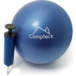 CampTeck U6812 Yoga Pilates Ball Plastic Anti Burst 23cm Pilates Ball for Exercise, Gym, Fitness, Core Training etc With Hand Pump – Blue