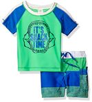 Osh Kosh Baby Boys' Infant Snack Time Rash Guard Set, Green, 24M