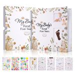 Baby Memory Book and Pregnancy Journal -Newborn Baby Books for Parents, First 5 Year Baby Record Book -124 Page Baby Milestone Book for Boys, Girls -Baby Journal From Birth, First Baby Gifts