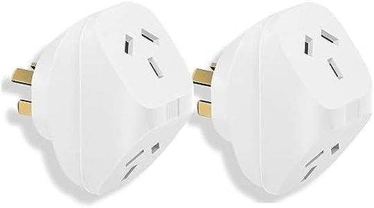 2PCS Double Power Outlet Extender, 2 Way Socket Extension, 1-to-2 Grounded Outlet Extender, Plug Adaptor, 10 Amp, 3000 Watt, 250 Volt for Home/Office, White