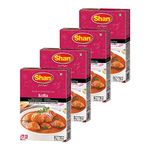 Shan Kofta Recipe and Seasoning Mix 1.76 oz (50g) - Spice Powder for Meat Balls in Traditional Spicy Curry - Suitable for Vegetarians - Airtight Bag in a Box (Pack of 4)