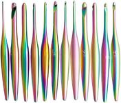 Furls Crochet Hook, Limited Edition Matte Aura Streamline Metal, Ergonomic Handle Crochet Hooks 7" (Matte, H - 5.00MM)