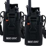 Radio Holster, 2 Pack Radio Pouch for Vest, Radio Holder for Duty Belt, Multi Tactical Radio Pouch for Two Way Walkie Talkies Outdoor Sports Adjustable Storage