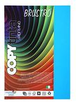 BRUSTRO Copytinta Coloured Craft Paper A4 Size 80 GSM Bright Blue Shade (AZZURRO), 30 Sheets Pack. Double Side Coloured for Office Printing, Art, Origami, Craft.