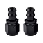 EVIL ENERGY 10AN Straight Push Lock Hose Fitting End Black 2PCS