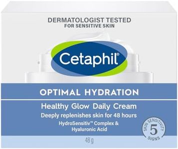 CETAPHIL Optimal Hydration Healthy Glow Daily Cream 48ml, 48 Hour Hydration, Face moisturiser for Dehydrated, Sensitive & Dry Skin, With Hyaluronic Acid, Hypoallergenic, Dermatologist Tested