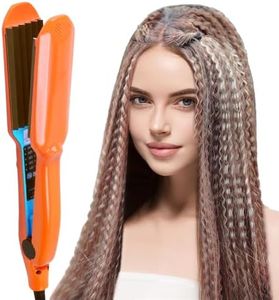 Hair Crimpers for Women, Afenau Crimpers Hair with 5 Heat Setting, Hair Crimpers for Girls, Crimping Iron Hair Crimper, 140-220℃, Rapid Heating, for Fluffy Hairstyle (Orange)