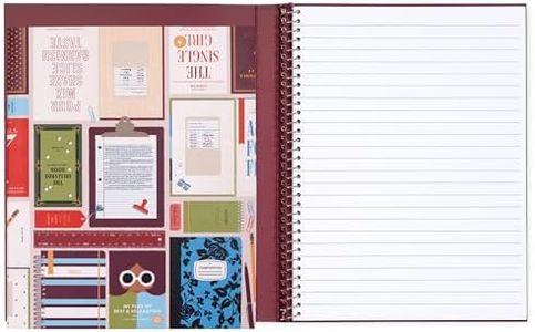kate spade new york Small Concealed Spiral Notebook, 8.25" x 6.75" Journal Notebook with 112 Lined Pages (Book Club)