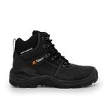 Xpert - Typhoon S3 Safety Boots. Lace Up Steel Toe Cap Shoes, Comfortable And Waterproof Work Boots For Men. S3 Rating With Midsole Design For Safety and Ankle Support (Black, UK6)