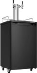 EdgeStar KC2000TWIN Full Size Dual Tap Kegerator & Draft Beer Dispenser - Black