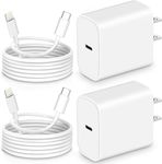 iPhone Charger Fast Charging,[MFi Certified] 2 Pack Type C to Lightning Cable Wall Charger Block and (6ft+10ft) Fast Charging Cable for iPhone 14/13/12/12 Pro Max/11/Xs Max/XR/X