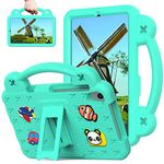 Sfulatdc Kids Tablet Case for Lenovo M8 8 inch, Built-in Kickstand and Handle Shockproof Cute Cover Compatible with Onn 8 inch Gen 4 2024, TCL Tab 8 LE Green