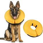 Pet Inflatable Collar for After Surgery,Soft Protective Recovery Collar-Large Comfy Cone for Dogs to Prevent from Touching Stitches,Rashes and Wounds,Does not Obstruct Dog Vision-Postoperative Collar