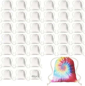 UNBOXING MOMENTS 48pcs Drawstring Backpack Sublimation Blanks