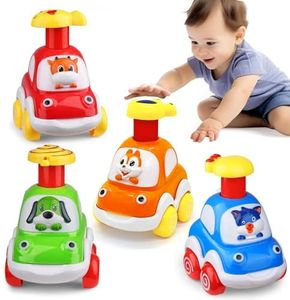 AESTEMON Toys for 1 Year Old Boys, 1 2 Year Old Boy Toys Gifts, Animal Car Toys for 1+ 2 3 Year Old Boy Gifts, Press & Go Toy Cars Toddler Toys 1-2 Year Old, Baby Toys 12-18 Months Development