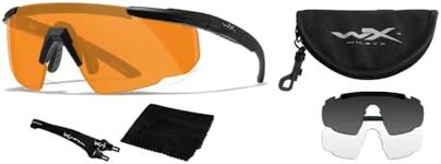 Wiley X Saber Advanced Shooting Glasses ANSI Z87.1+ Safety Sunglasses for Men UV and Eye Protection for Hunting and Shooting Matte Black Frames, Changeable Lenses, Ballistic Rated