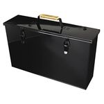 Valiant Fireside Metal Ash Carrier, Black, 45cm x 26cm x 12cm