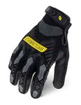 Ironclad Medium Black Protective Gloves with Touchscreen Command Technology, Anti-Vibration Reducing Pads, Hand Safety Impact Work Gloves, Sweat Management Feature