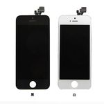 PCATEC Iphone5/5c/5s LCD Touch Screen Digitizer Frame Assembly Full Set LCD Touch Screen Replacement(iPhone5S(Black))