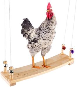 Chicken Swing Toy for Coop Accessories, 16inch Wood Chicken Swing Gifts for Hens, Rooster, Poultry, Parrots